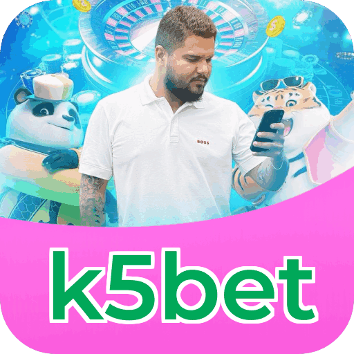 Interface do aplicativo k5bet mostrando jogos disponíveis no iOS e Android